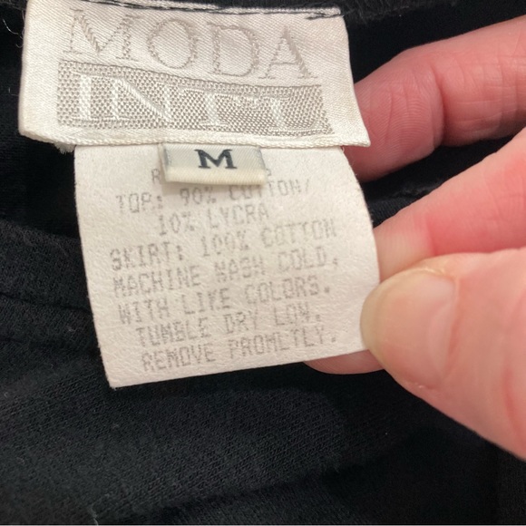 Vintage red paid dress size M - Picture 11 of 15